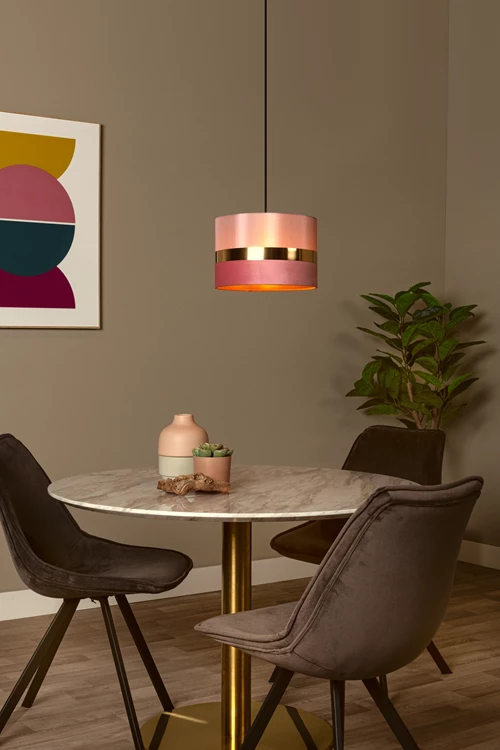 Lucide EXTRAVAGANZA TUSSE - Pendant light - Ø 30 cm - 1xE27 - Pink - atmosphere 1